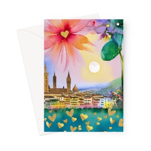 Ti Amo Firenze - Florence Italy - Love Card, Engagement, Memory, Blank Greeting Card