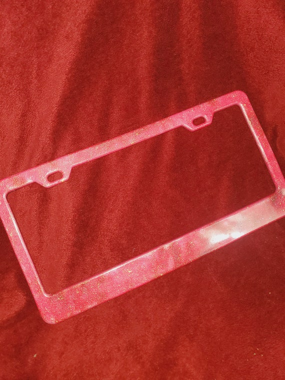 Hot Pink License Plate Cover Etsy
