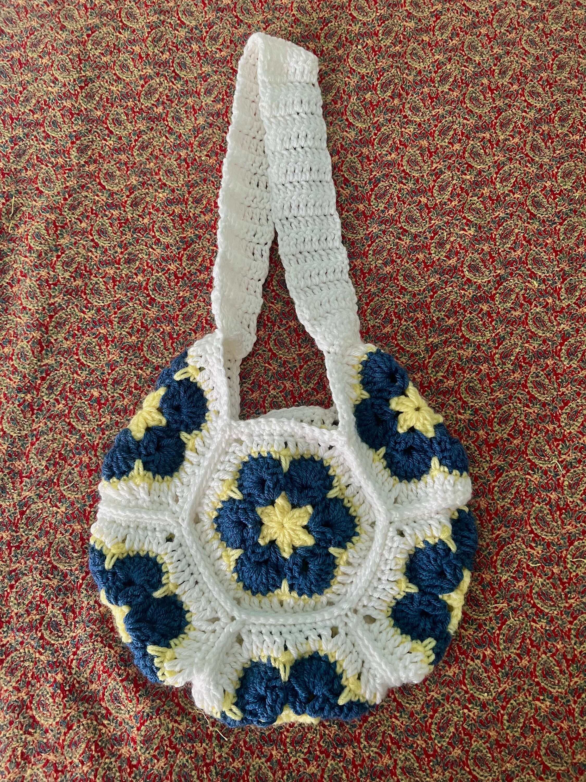 DIY 材料包六邊型手提袋Hexagon African Flower Tote Bag – Siubo Crochet
