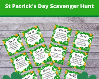 Chasse au trésor de la Saint-Patrick | Chasse au trésor pour les enfants | Activité imprimable pour enfants