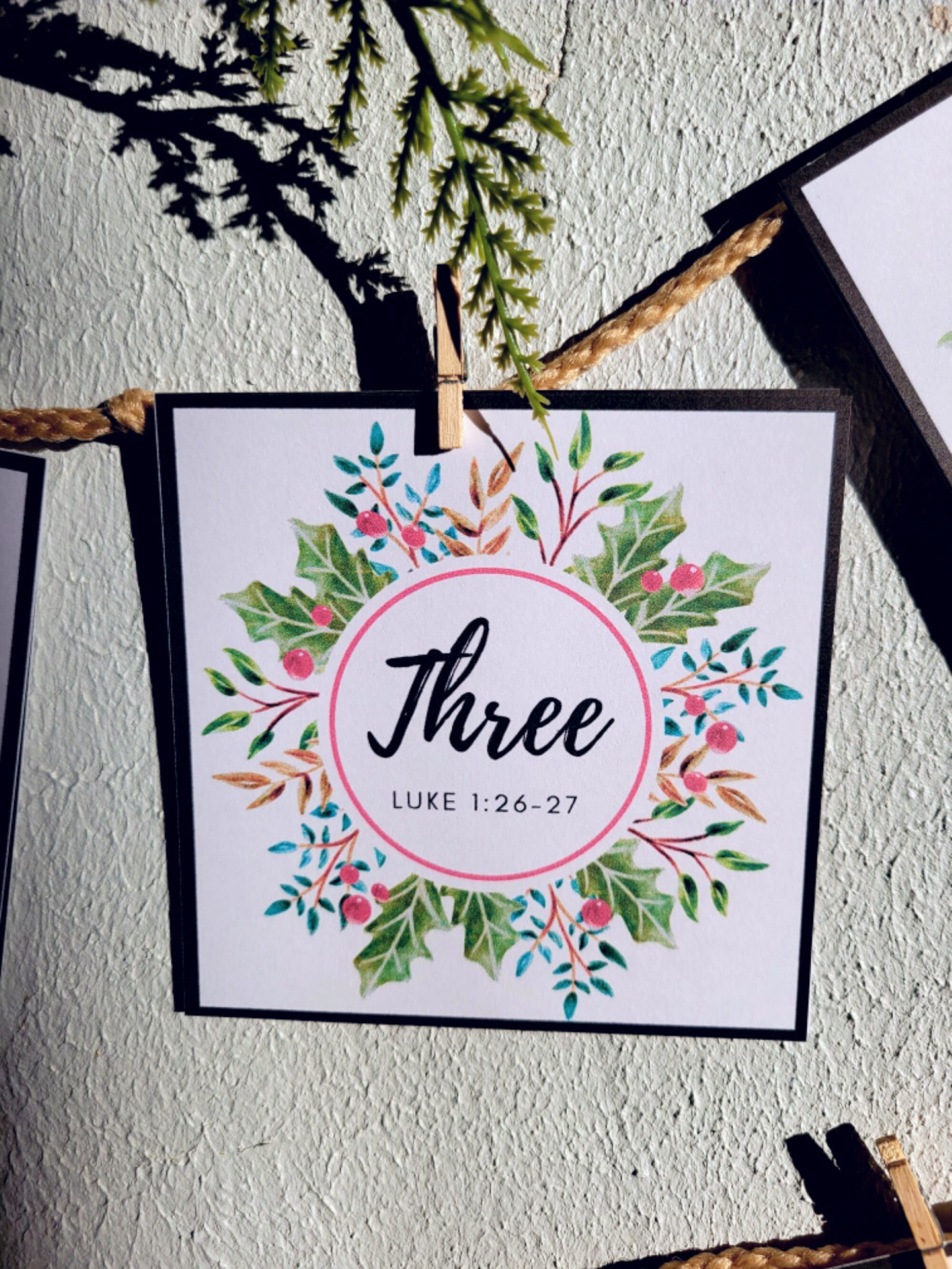 Printable the Story of Christmas Advent Calendar|bible Advent Cards for ...