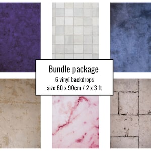 Backdrop bundle of 6 backdrops for food and product photography and flat lay photography