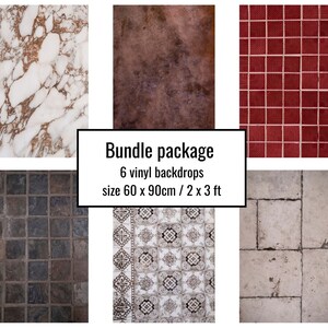 Backdrop bundle of 6 backdrops for food and product photography and flat lay photography