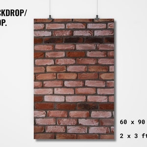 Brick textured Vinyl Photography Backdrop for food, product, Instagram and flat lay photography