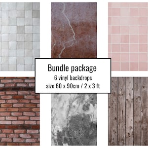 Backdrop bundle of 6 backdrops for food and product photography and flat lay photography