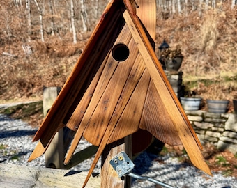Unique Handmade Wood Birdhouse