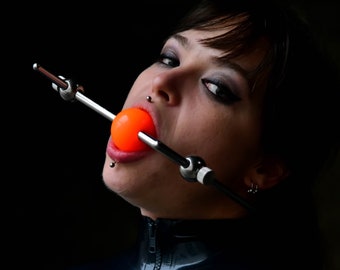 Ultra Restrictive Ball Gag with Steel Bar