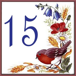 House plaque with personalized street number ref. FM61