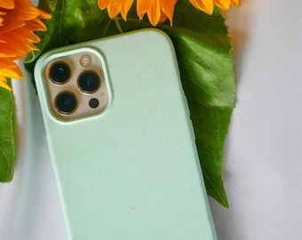 Eco-Friendly Pastel Green Compostable iPhone Case | Sustainable Phone Cover | Case&Covr