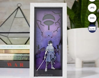 Plantilla de caja de luz de anime para proyectos de Cricut (hazlo tú mismo), Silhouette Studio y corte láser.