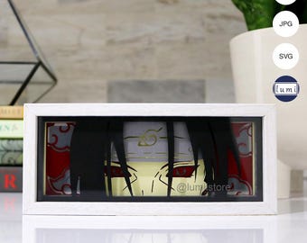 Plantilla de caja de luz de anime para proyectos de Cricut (hazlo tú mismo), Silhouette Studio y corte láser.