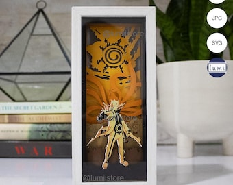 Plantilla de caja de luz de anime para proyectos de Cricut (hazlo tú mismo), Silhouette Studio y corte láser.