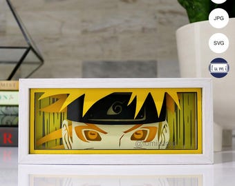 Plantilla de caja de luz de anime para proyectos de Cricut (hazlo tú mismo), Silhouette Studio y corte láser.