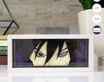 Plantilla de caja de luz de anime para proyectos de Cricut (hazlo tú mismo), Silhouette Studio y corte láser.