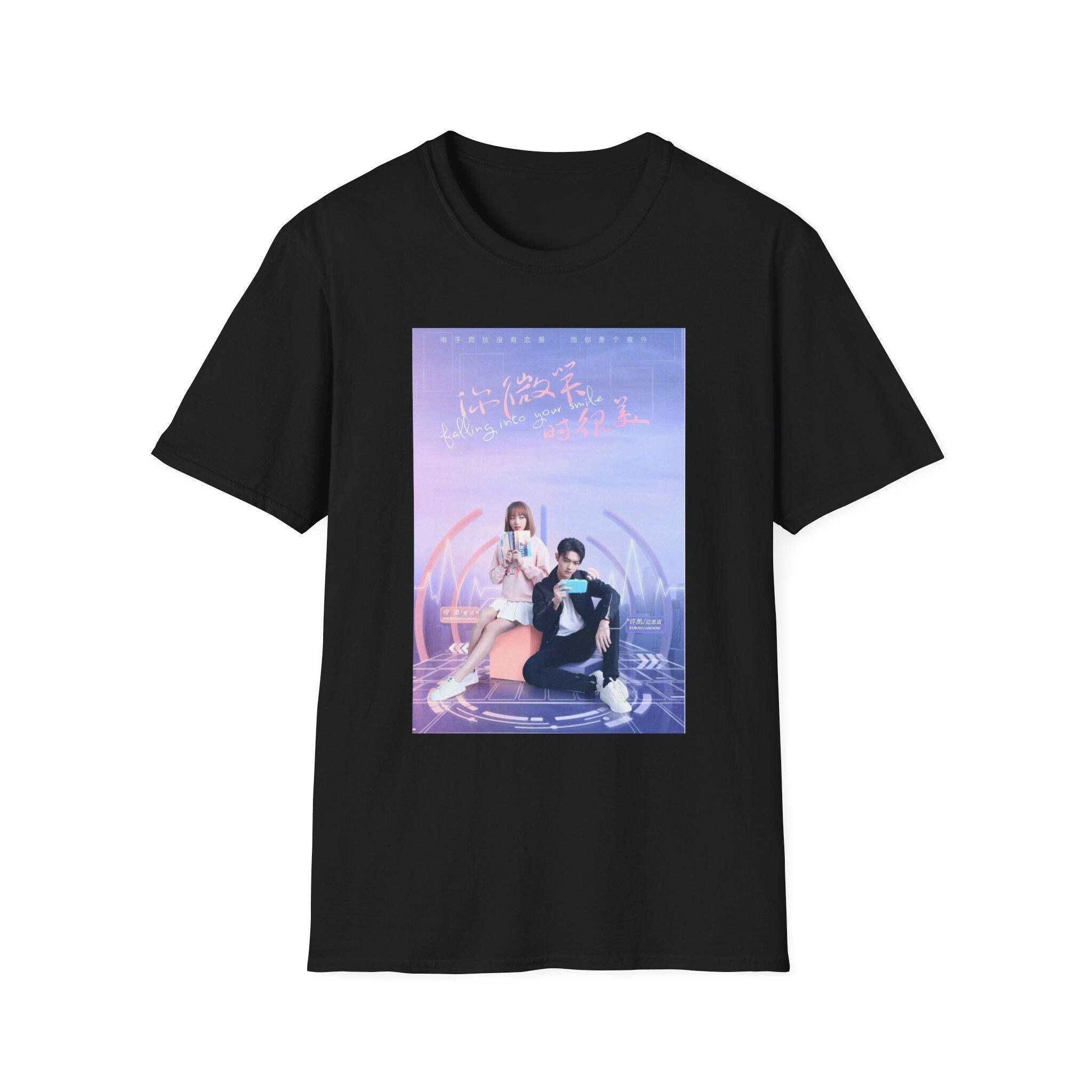 Falling Into Your Smile Cdrama T-Shirt, Cozy Couple Tee, Chinese Artwork Shirt, Romantic Gift for Cdrama Fans, Ideal for Date Nights