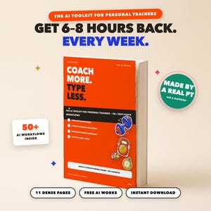 AI for Personal Trainers Guide 2026 | Client Check Ins Programs Content in Minutes | Fitness Coach Business Toolkit | Digital Download