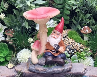 3,15&quot; Miniature gnomes, gnome figurines,  Fairy garden accessories,  Garden gnomes, Collectible thimbles, Nordic art,  Nordic gnome