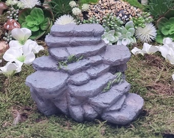 4&quot; Rock stairs for fairy garden,  Fairy Furniture accessories,  miniature Rock stairs, garden ornament decor, terrarium decor, garden statue