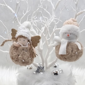 Adorable Christmas Fairy wee doll ornament, Handmade Christmas Decoration. Christmas Angel Doll Christmas Decor, 2022 Navidad Natal Gift