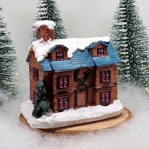 Christmas village mini house, mini bakery, Christmas village, Village construction,  Christmas Decor, 2022 Navidad Natal Gift