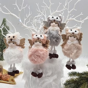 Adorable Christmas Fairy wee doll ornament, Handmade Christmas Decoration. Christmas Angel Doll Christmas Decor, 2022 Navidad Natal Gift
