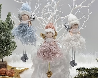 Schattige kerstfee wee pop ornament, handgemaakte kerstversiering. Kerst Angel Doll Christmas Decor, 2022 Navidad Natal Cadeau