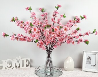 26" Silk Cherry Blossom Stem: Japanese Sakura Wedding Decor