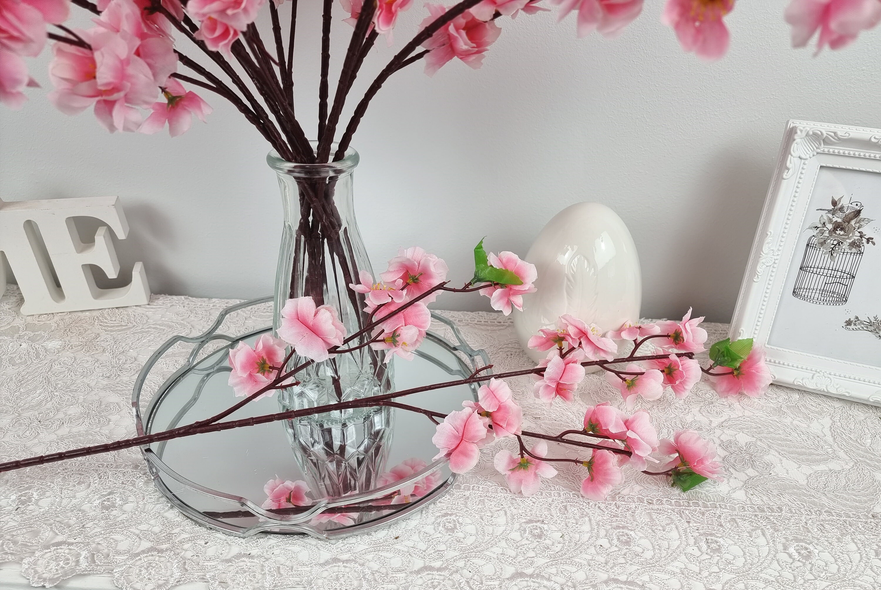 Blooming sakura (cherry trees) in unknown location in Japan