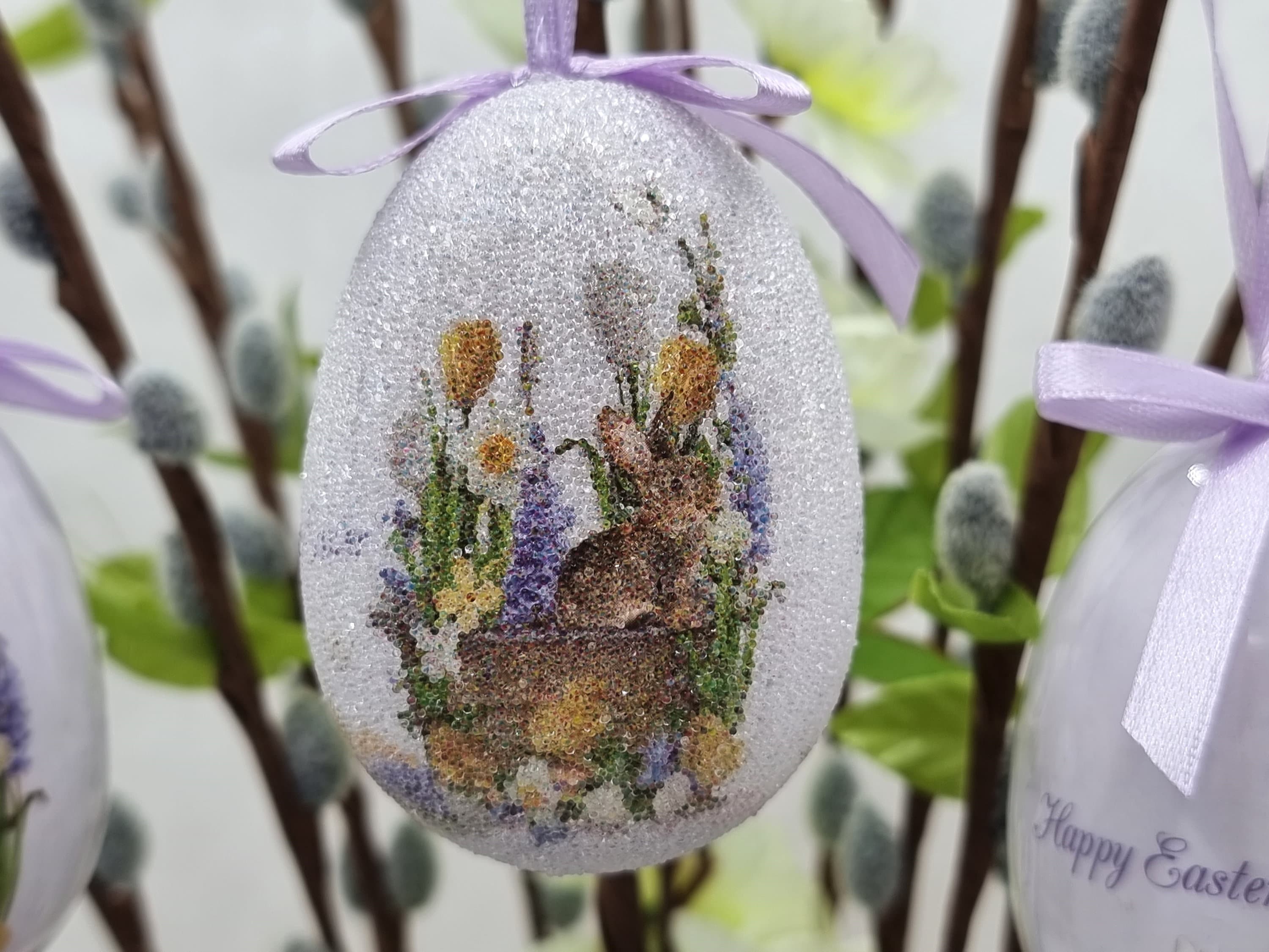 Scaffali di uova di Pasqua in legno creativo fai da te artigianato coniglietto gallina felice pattern pasqua decorazioni per la casa qw9721