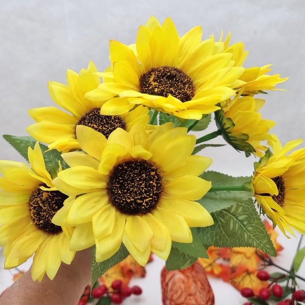 Large Artificial Sunflower Etsy