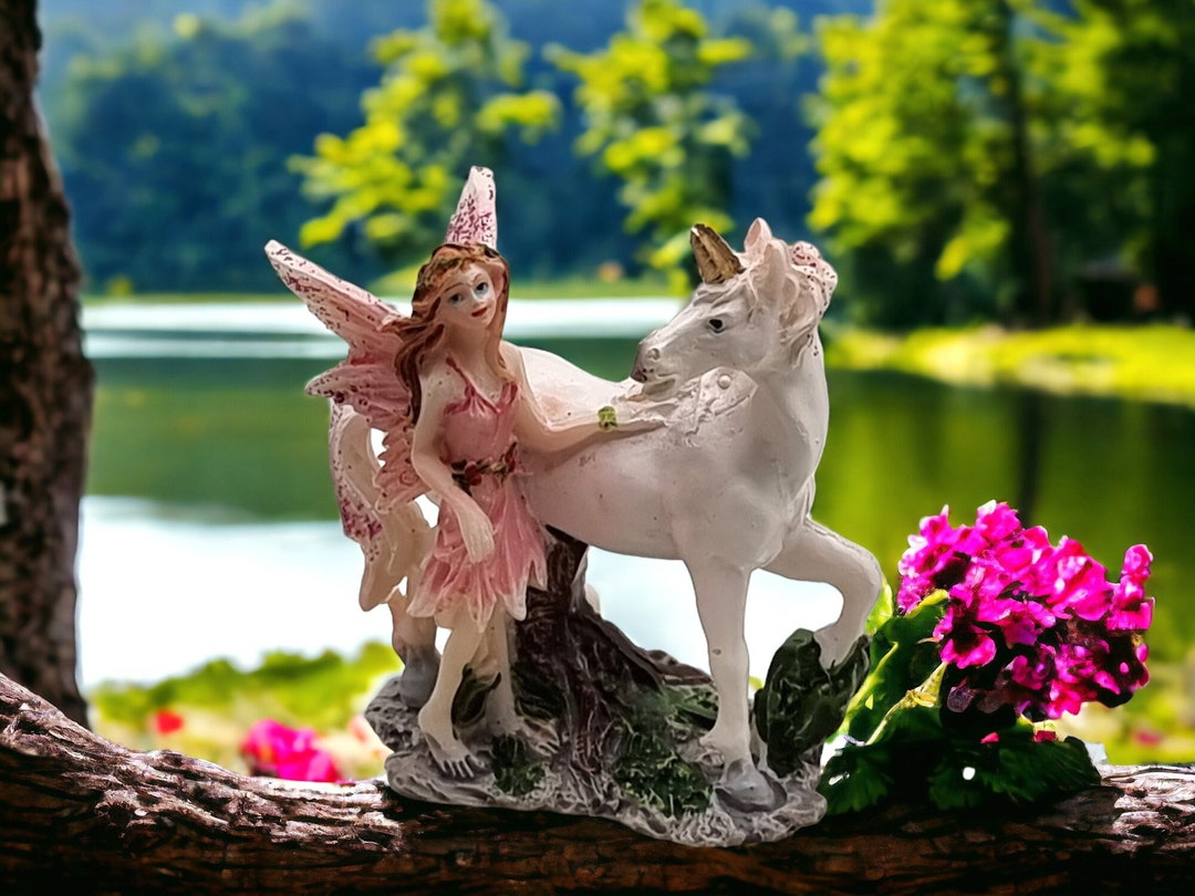 ⍋˒˒Forest fairy ☽⋆゜ 2.76 Inch Forest Fairies Unicorn Horse Garden Decoration