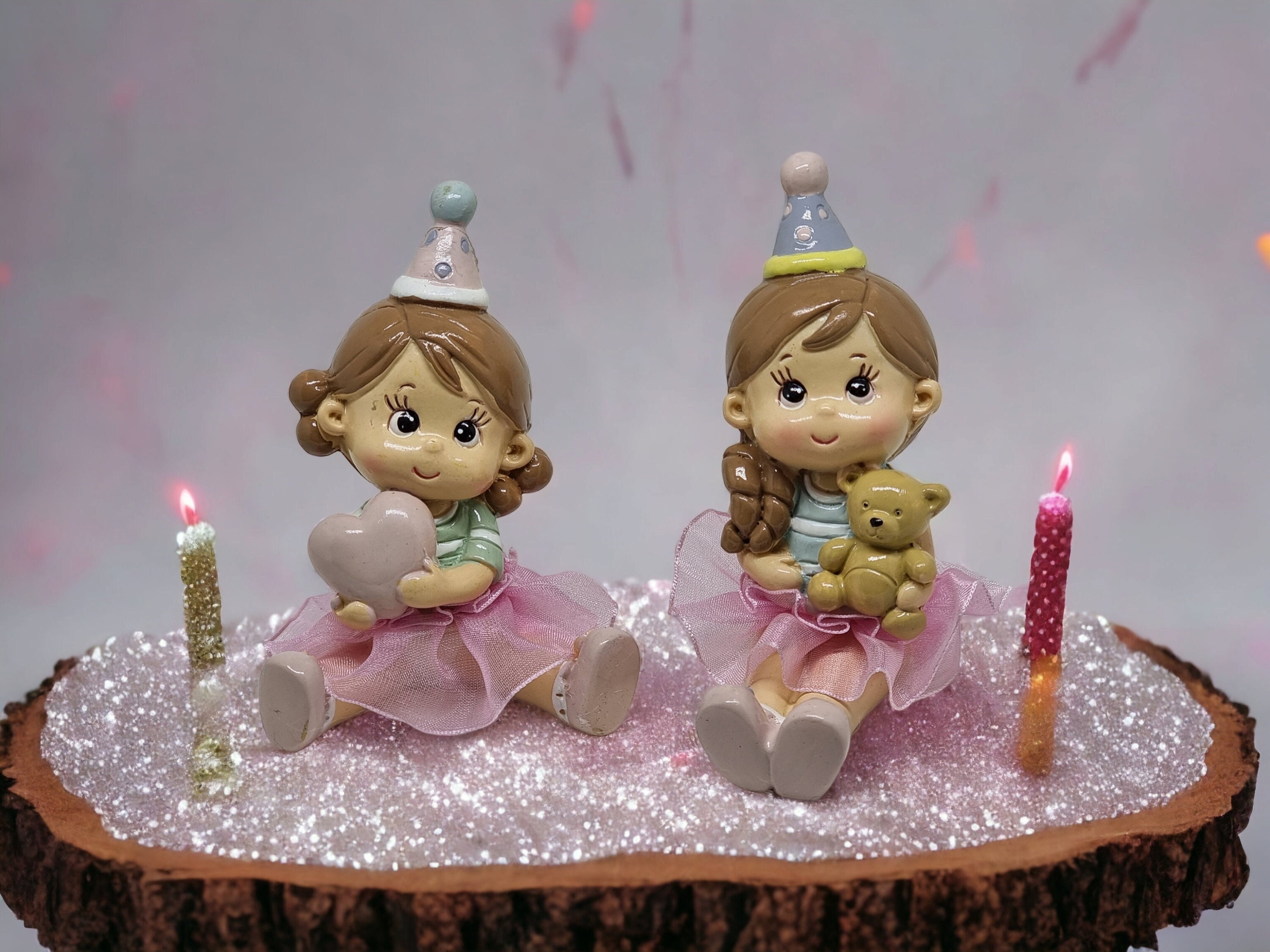 Talorine Happy Birthday Fairy Cake Topper, Girl First Second Third Birthday  Party Cake Decor, Fairy Beauty Angel Theme Birthday Party Decorations
