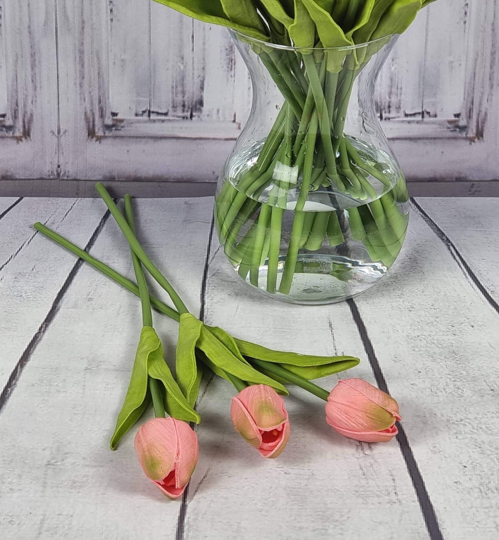 Silikon Tulpen lachsfarben (10er Set): Elegante Kunstblumen - Etsy.de