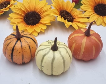 10 Mini Zucche Decorative In Resina Per Halloween | Dimensioni 0,5-2,5 Cm | Perfette Per Decorazioni Autunnali E Centrotavola