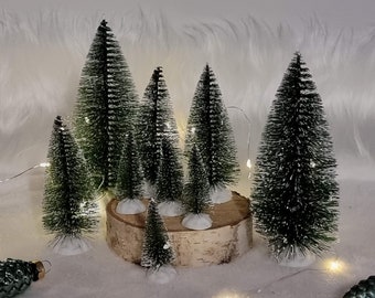 Mini Kerstboom Tafel Decor. Kerstcadeau. Decoratieve kunstmatige dennenboom. Poppenhuis meubelen. Plank Decor.Borstel Boom. Miniatuur