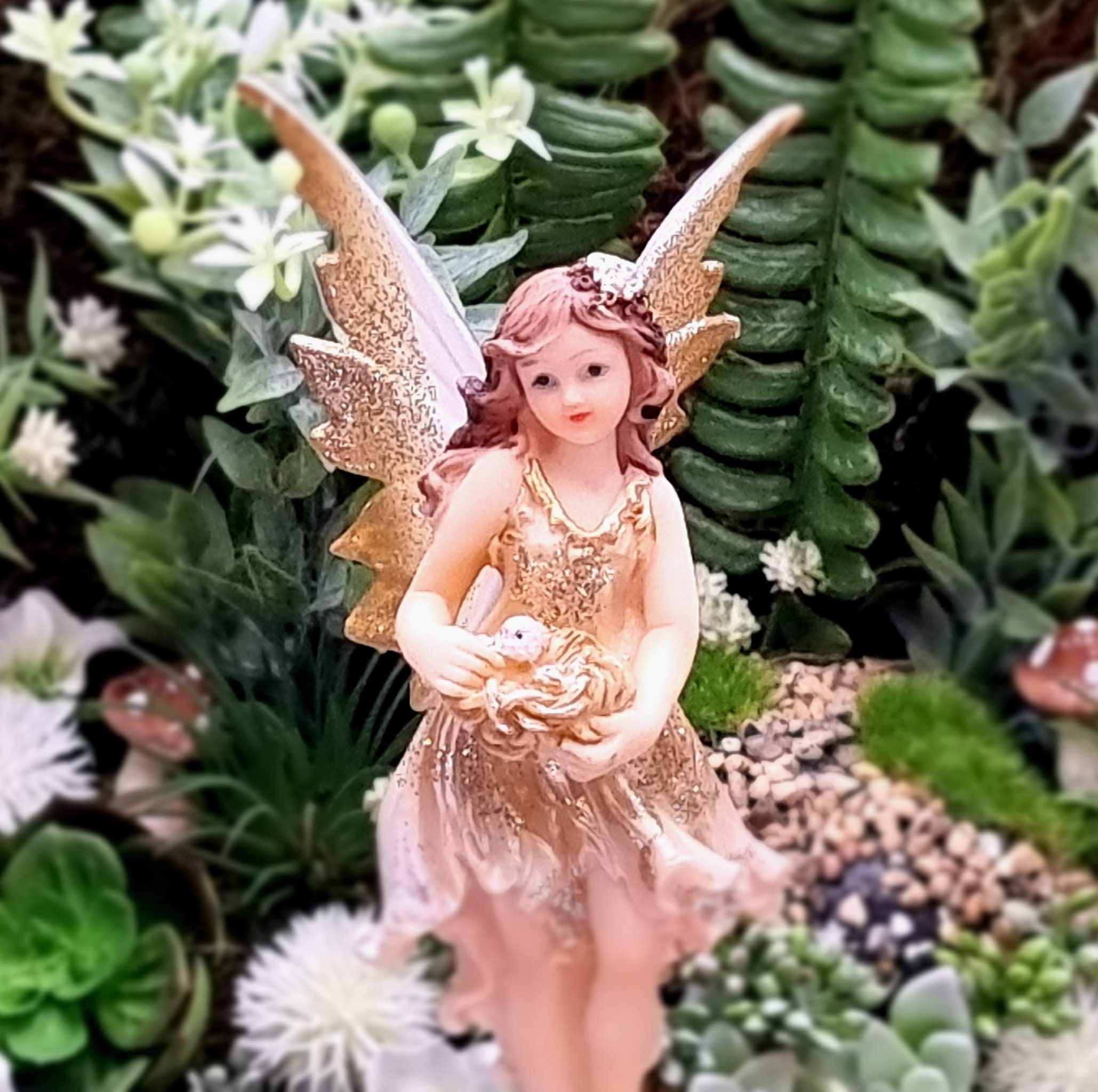 6 piezas por lote de figuras de ángel de hadas en miniatura de resina, mini  hadas, estatua de hadas para jardín, adornos de decoración