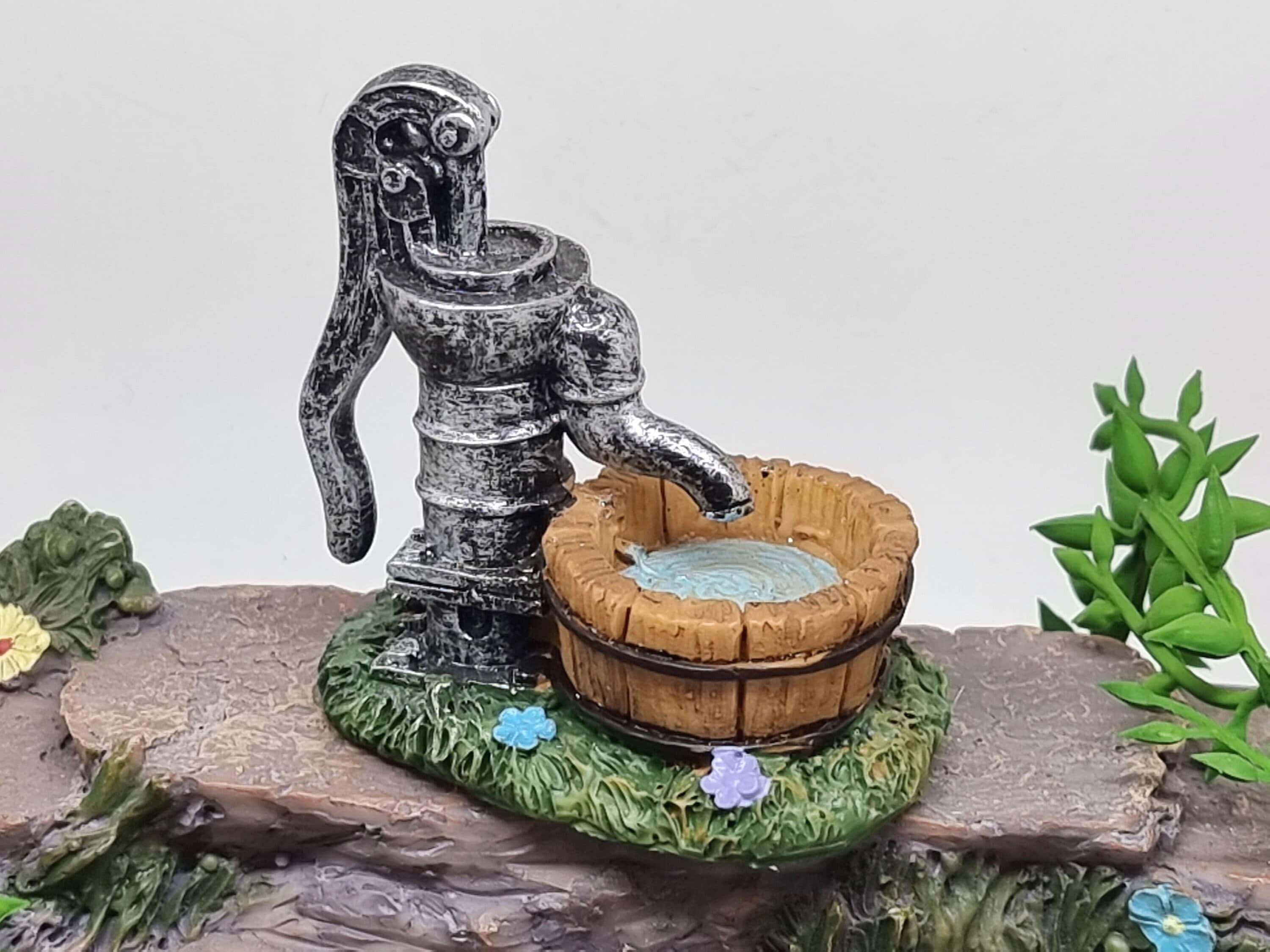 Fontaine Décorative Miniature 5.5cm - Ornement Pour Jardin Féérique, Plantes En Pot, Décoration De Balcon - 12