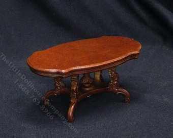 Dollhouse Miniature Walnut Coffee Table