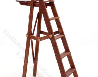 KONTONTY Échelle Miniature En Bois 1:12 Pour Maison De Poupée – Accessoire De Garde-manger, Décoration Réaliste Et Artisanale