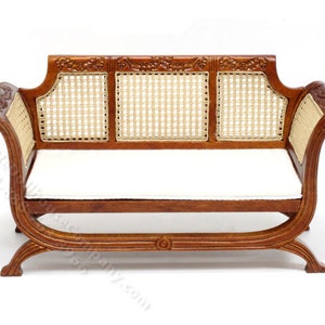 Dollhouse Miniature Caned Sofa