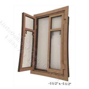 Puppenhaus Miniatur Kit mit dreigeteiltem Fenster