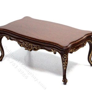 Puppenhaus Miniatur Nussbaum Couchtisch