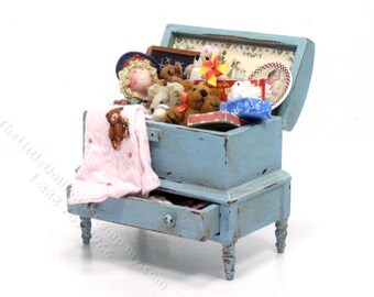 Dollhouse Miniature Toy Chest by Twylla Charles