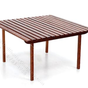 Dollhouse Miniature Walnut Outdoor Garden Table and Chairs