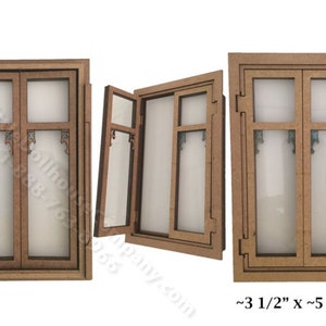 Dollhouse Miniature Large Split Window Kit