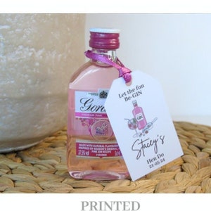 Printed Hen party gift tag, Wedding favour gift for her, Personalised gift tag, Bridal party, Hen do bottle gift tags, Lets take a shot tag