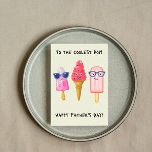 Printable Coolest Pop Fathers Day Downloadable Card Cute - Etsy