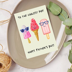 Printable Coolest Pop Fathers Day Downloadable Card Cute - Etsy
