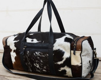 Cowhide Duffle Bag (500+ Cowhide Duffle Bag) | Etsy