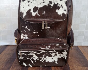cowhide diaper bag backpack